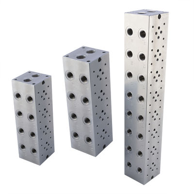 एल्यूमीनियम मिश्र धातु Al6061 हाइड्रोलिक सिलेंडर वाल्व ब्लॉक सीएनसी मशीनिंग मैनिफोल्ड ब्लॉक